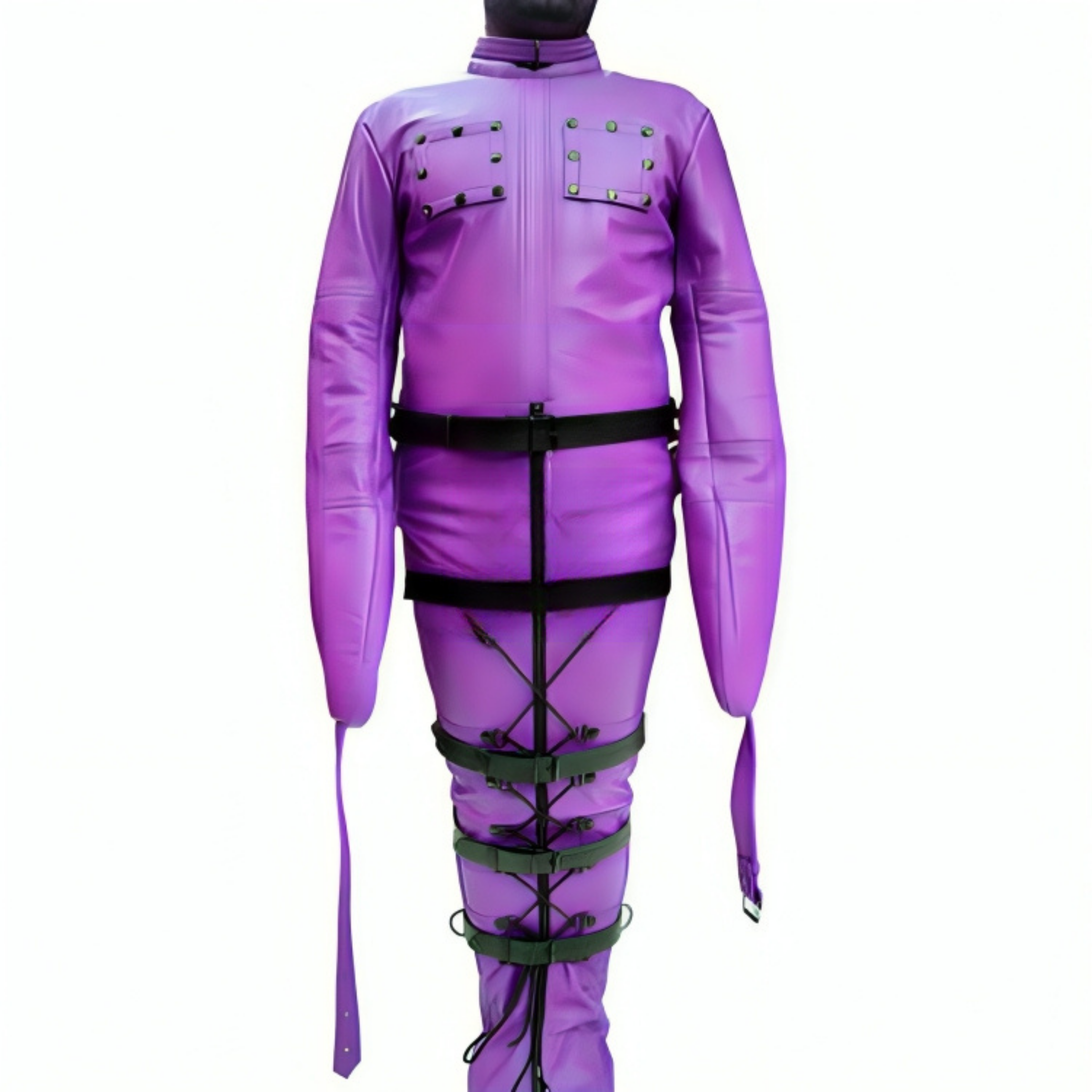 Genuine Leather Bondage Sleep Sack with Belts Full Body Restraint Bag — photo 1