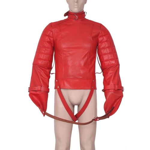 Red Leather Bondage Straitjacket