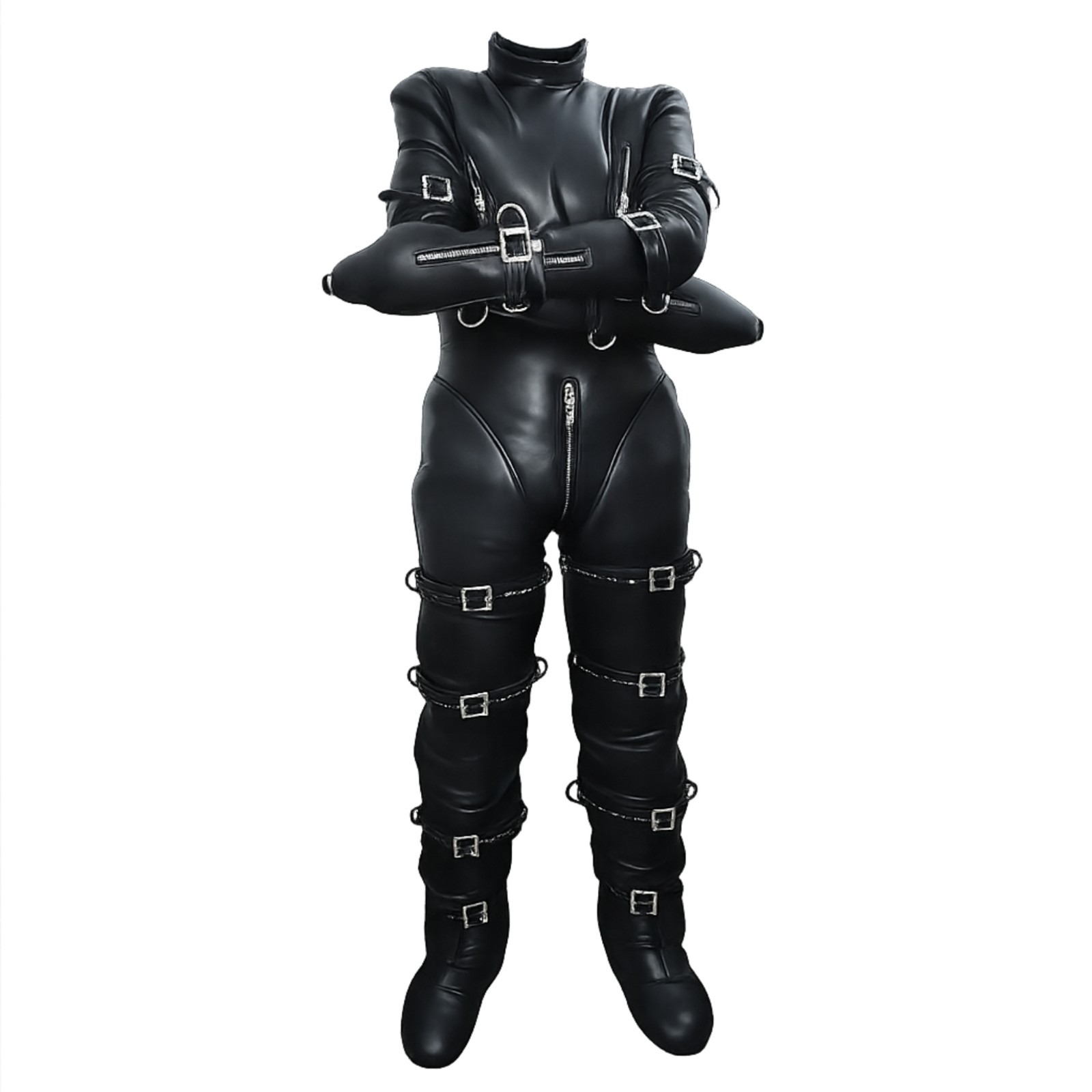 Leather Full body Straitjacket suit, Bondage restraint suit