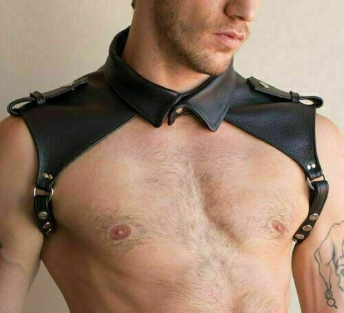 Men's Real Leather Harness Shirt — photo 1