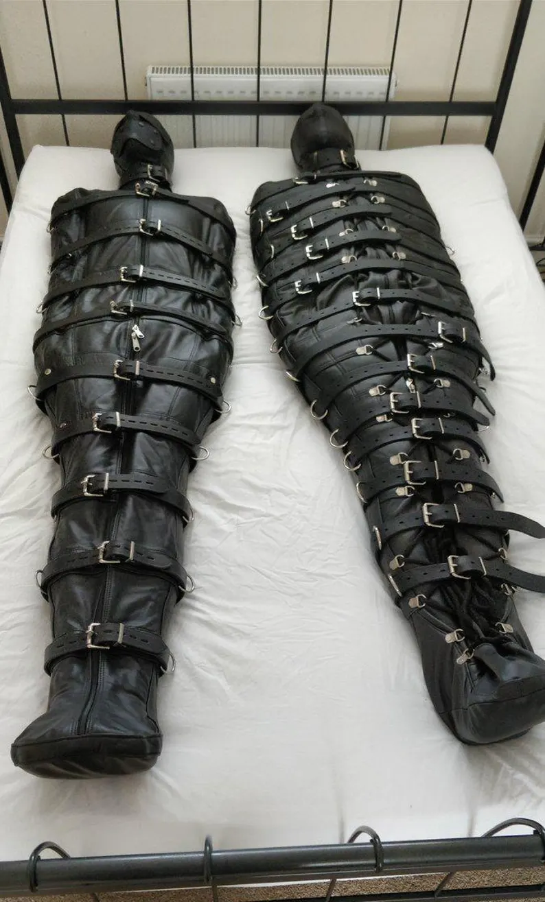 100% Genuine Leather Bondage Sleepsack | BDSM Leather Sleepsack