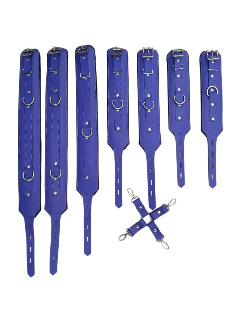 Leather 7 Pcs Bondage Restraint Set — photo 1