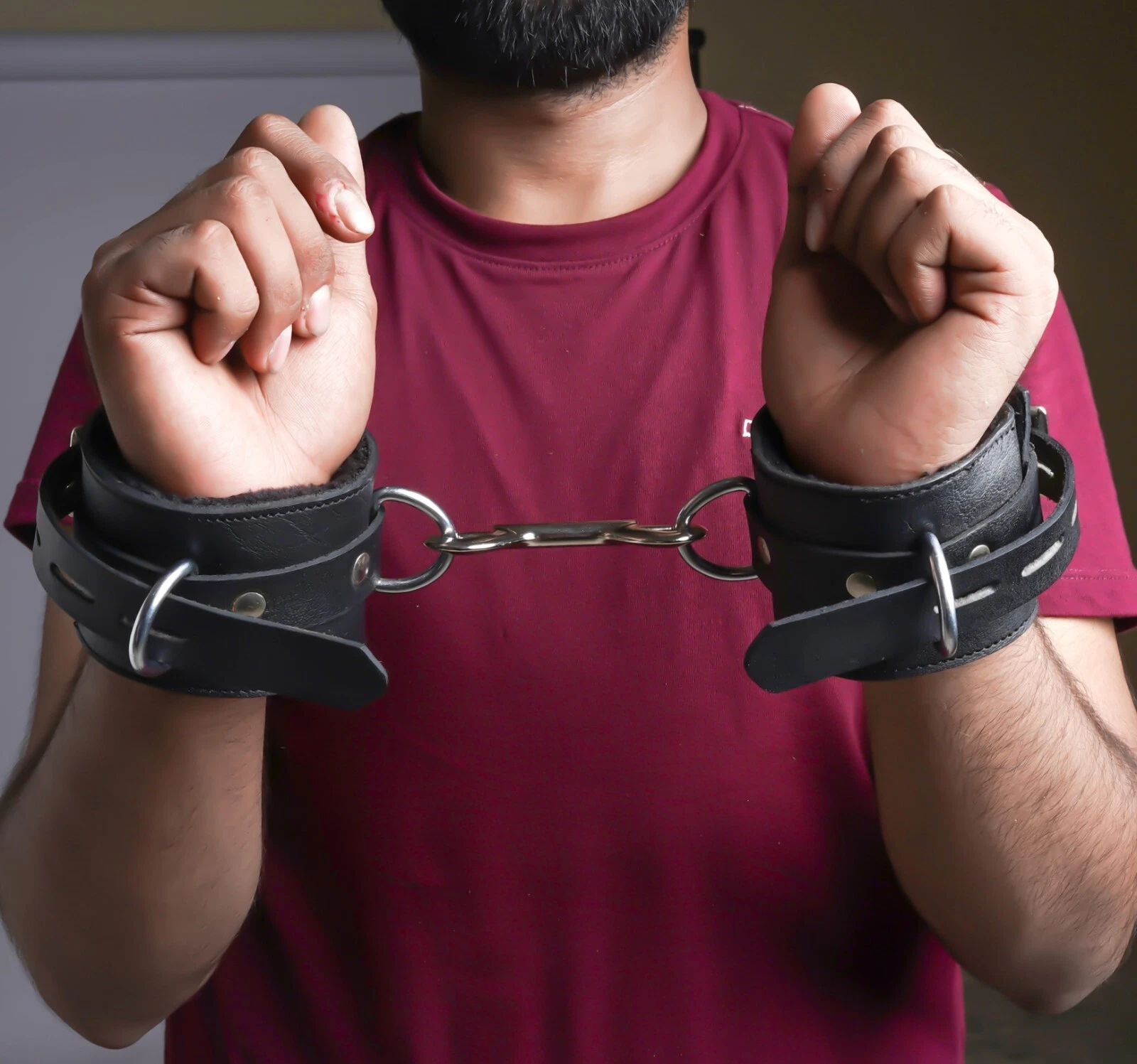 2 Pcs Black Wrist and Ankle Cuffs Set — photo 1