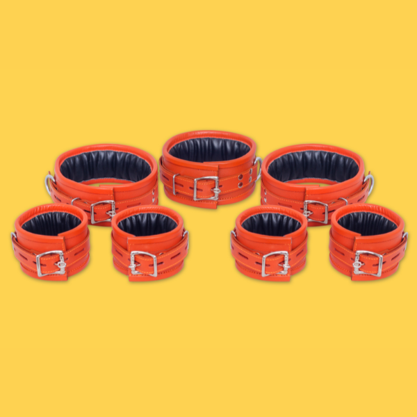 Real Leather 7 Pcs Bondage Restraint set — photo 1