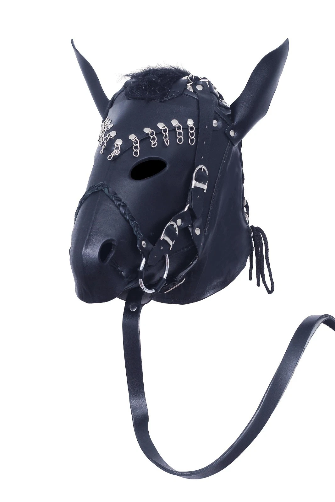 Pony Play Adjustable Leather Fetish Mask — photo 1